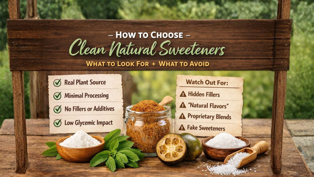 How to Choose Clean Natural Sweeteners (What to Look For + What to Avoid)